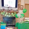 Green Happy Birthday Banner With White Letters, Swallowtail Design Hanging Signs Party Decorations