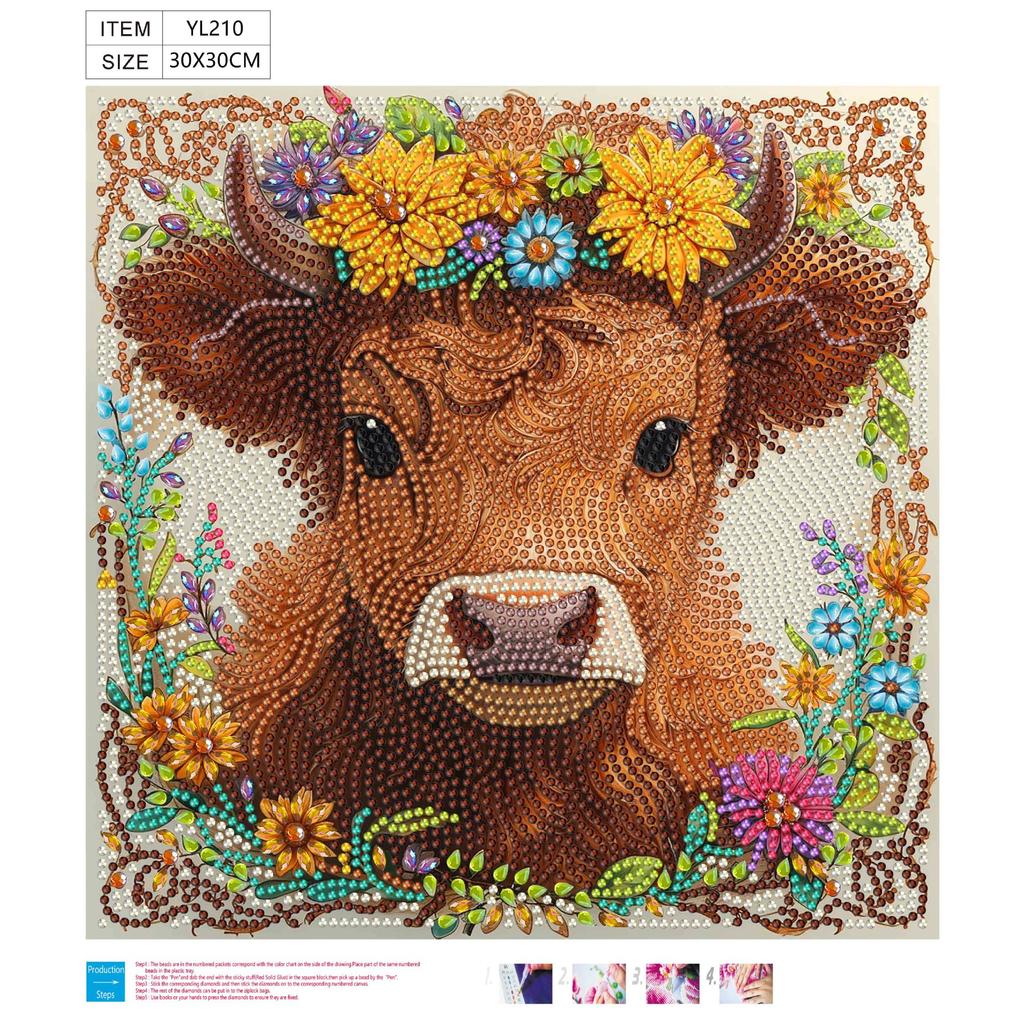 30 * 30 Special-shaped Diamond Painting Full of Diamonds Handmade Sticker Material Package, Diamond Sticker DIY Decorative Painting