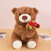 Romantic Holding Flowers Bear Doll Detachable Bear Wear Rose Hat Bouquet Bear Doll  Birthday