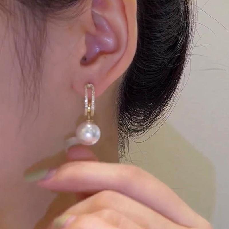 Autumn/Winter 2025 Trendy Checkered Mosaic Earrings for Women