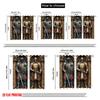 Set Of 2 Flat Printing Scene Curtains Medieval Knight Armor Print Polyester Without Electricity Party Decorations Perfect Curtain