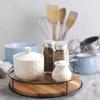 Multifunctional Rotating Storage Natural Rotating Spice Kitchen Spice Food Storage Refrigerator Storage Cosmetics Small Item Tabletop Storage Case,