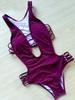 Sexy Printed V Neck Monokini Cross Backless Women Swimwear One Piece Swimsuit Female High Cut Bathing Suit Swim Beach Wear Lady