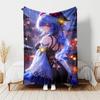 1pc Blanket Genshin Impact characters5 Print Design, Lightweight Blanket for Sofa, Bed- Soft &Warm, Gift for All Seasons like Christmas, Halloween
