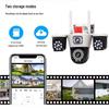 Tri-lens Wireless Night Vision Panoramic Outdoor HD Surveillance Camera