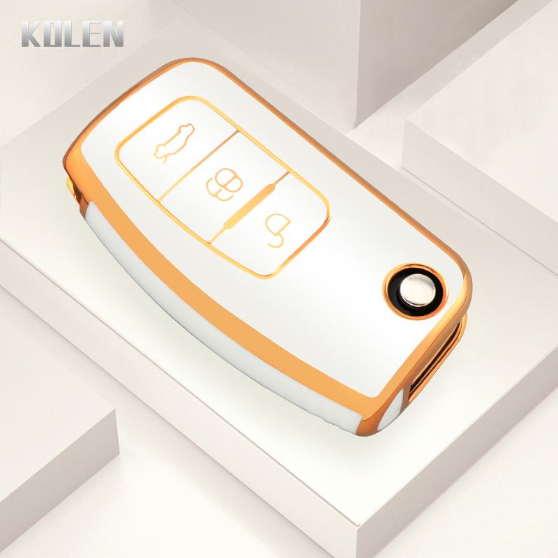 Fashion Tpu Car Flip Key Case Cover Shell Fob For Ford Focus 2 Mk2 Fiesta Mondeo Galaxy Ecosport Kuga Escape Falcon B-Max C-Max