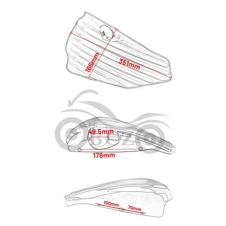 Left Side Battery Cover Panel for Harley 883/1200/48 Motorcycles