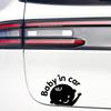Baby On Board Car Sticker Bright Reflective Safety Warning Sign Waterproof Self-Adhesive for Rear Window Vehicle Drivers Alert