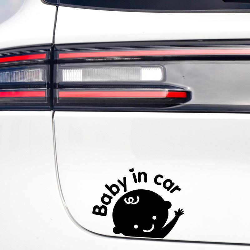Baby On Board Car Sticker Bright Reflective Safety Warning Sign Waterproof Self-Adhesive for Rear Window Vehicle Drivers Alert