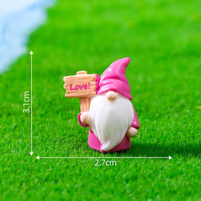Cute Little Dwarf Figurine Holding A Sign Garden Landscaping Decoration Accessories Micro-landscape Small Ornaments