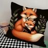 1pc Flower Fox Pillow Case Square Bedroom Sofa Leisure Comfort Cushion Car Living Room Home Decoration
