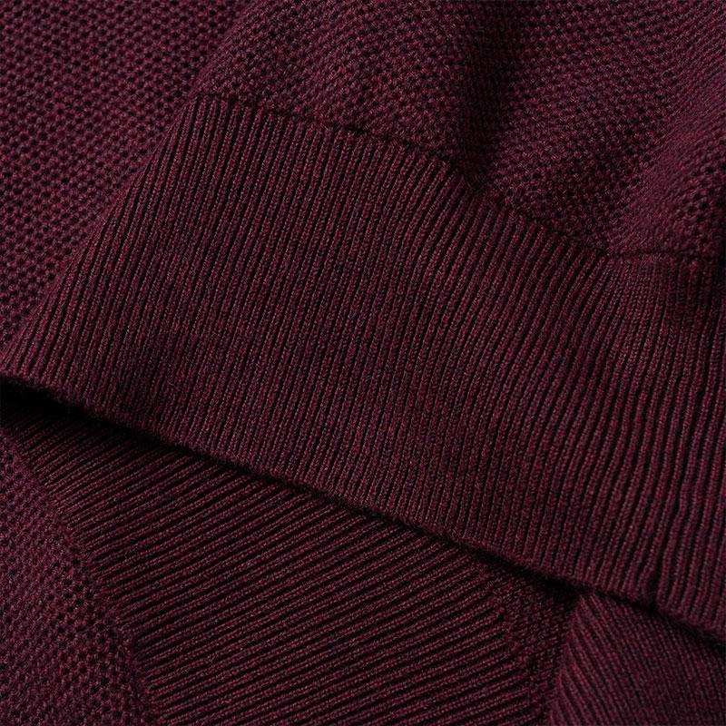 Polo Ralph Lauren Solid Color Zip High Neck Sweater Men sweater Burgundy 710888900-005