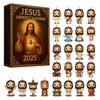 Christmas Advent Calendar Countdown Blind Box Pendant Christmas Tree Decorations 2D Flat Acrylic Cartoon Shaped Pendant