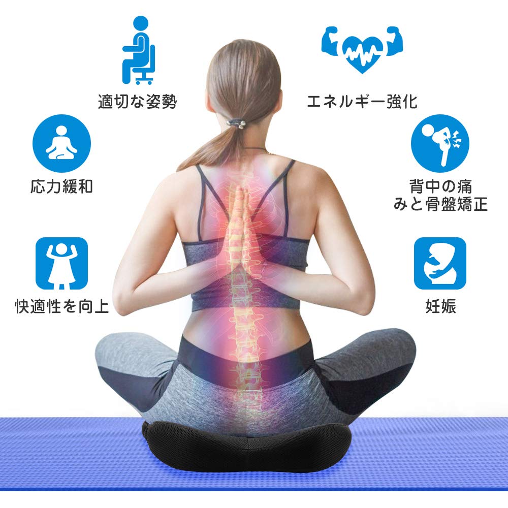 Evohom Cushion for Buttocks that Zero Gravity Seat Cushion for Lower Back Memory Foam Cushion for Round Seat Cushion for Home Perforated Distributes