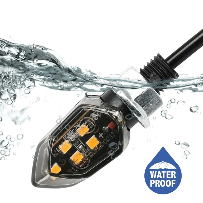 Motorcycle Signal Lamps Improved Visibility Broad 12V 1W Indicator Lights Blinkers Flasher Universal for Most Model