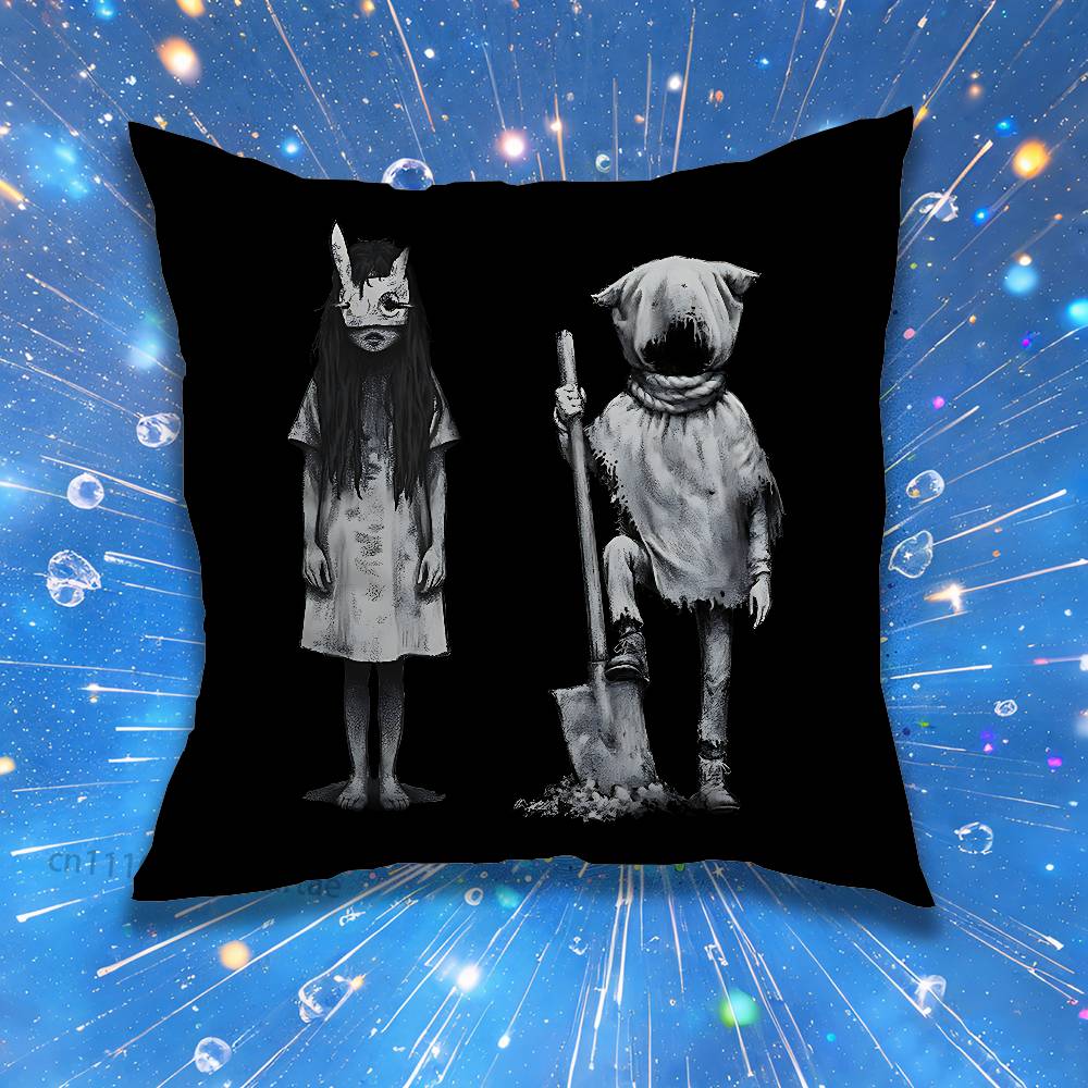 Horror Art game Reanimal Pillow Case Living Room Sofa Cushion Cover Suitable For Home Bedroom Room Decoration