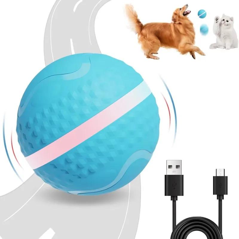Smart Moving Pet Ball Rechargeable Interactive Dog Ball Electric Toy Bouncing Rolling Chew Training Ball Magic Ball for Pets