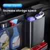 SEAMETAL SUV/MPV Trunk Storage Bag Wear-Resistant PU Leather Car Organizer Hook-and-Loop Fastener Auto Seat Back Storage Pouch