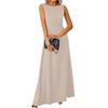 Ladies' Casual Loose Sleeveless Round Neck Vest Dress