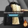 Men's Windproof Lambskin Cotton Coat - Thick, Loose Fit, Stand Collar Jackets