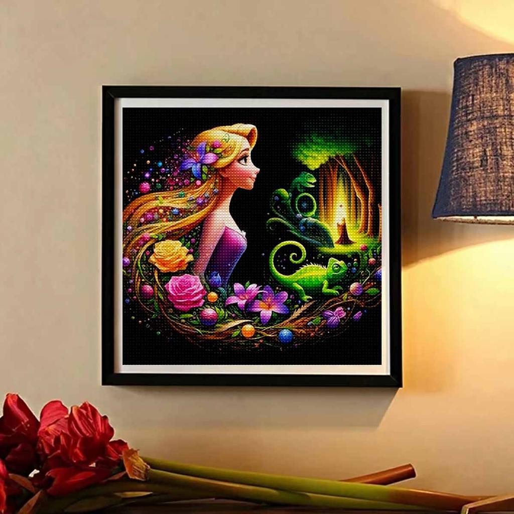 DIY Diamond Painting Round Diamond Beautiful Princess Full Diamond Mosaic Home Decoration Painting Cross Stitch Kit