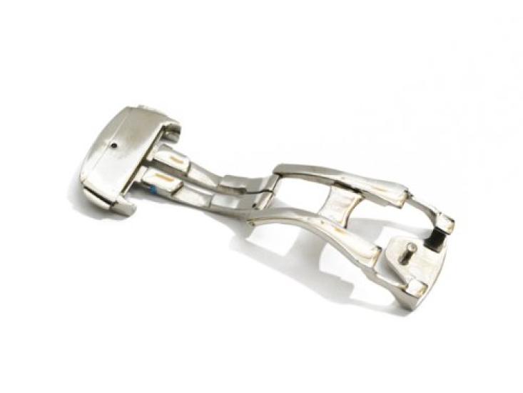 King Watch Strap Compatible with Omega D Buckle Speedmaster Seamaster DeVille External Product Shiny 20mm [Import Original] Etc.