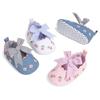 2025 Spring/Summer Baby Princess Shoes - Striped Bow Soft Sole & Breathable Toddler Shoes