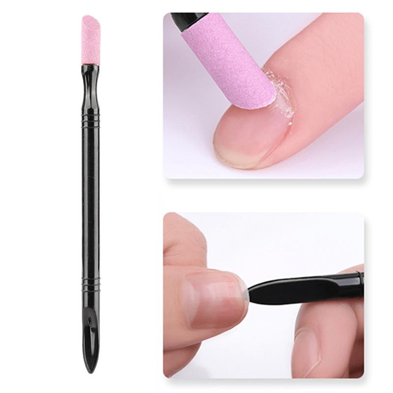 1pc Quartz Stone Scrub Nail Cuticle Remover, Dead Skin Remover Nail Art Trimmer Polished Rods, Professional Nail Art Care Tool