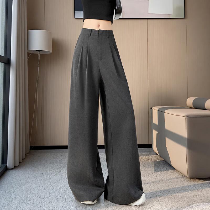 Women's High-Waist Wide-Leg Suit Trousers