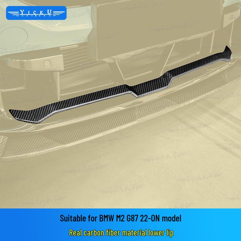 BMW M2 G87 AE Style Carbon Fiber Front Lip Grille Bumper Fender Spoiler Kit