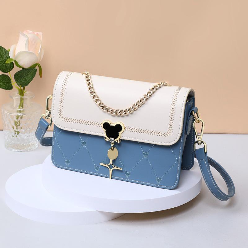 Nova bolsa crossbody corrente pequena bolsa quadrada bolsa de ombro único bolsa feminina versátil de alta qualidade