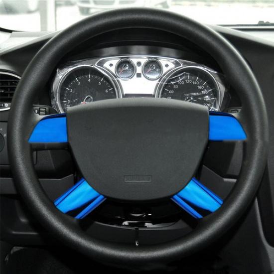 4Pcs Car Steering Wheel Panel Sequins Cover Trim for Ford Focus 2 Mk2 2005-2012