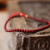 Natural Cinnabar Red Rope Bracelet Hand-knitted Lucky Design Simple Style Daily Casual Fashion Hand Jewelry Accessories