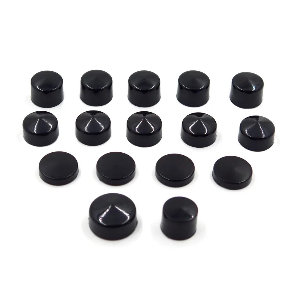Motorcycle Part 77 Piece Black Caps Cover Kit For 04-15 Harley Sportster Engine & Misc Bolt Nut Chrome