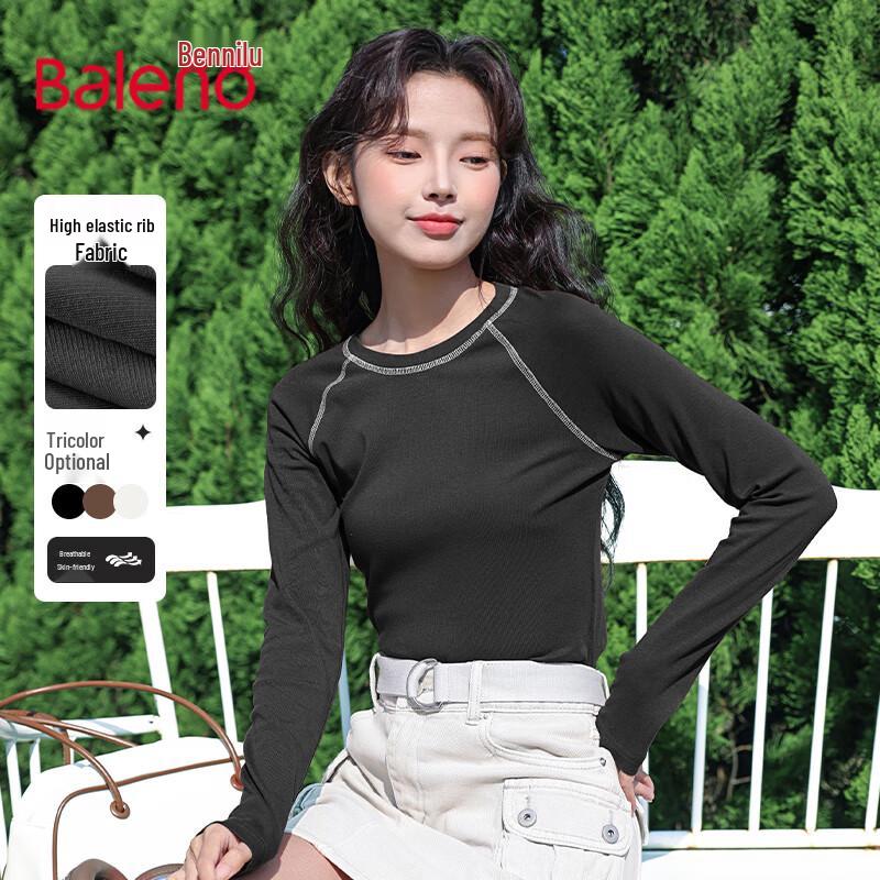 

Baleno Women s Slim-Fit Long Sleeve T-Shirt M