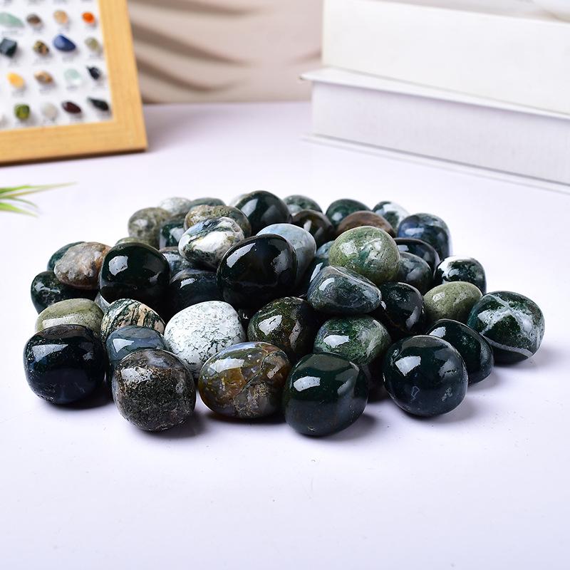 Large Natural Waterweed Agate Tumbled Stones for Fish Tanks and Buddha Offerings