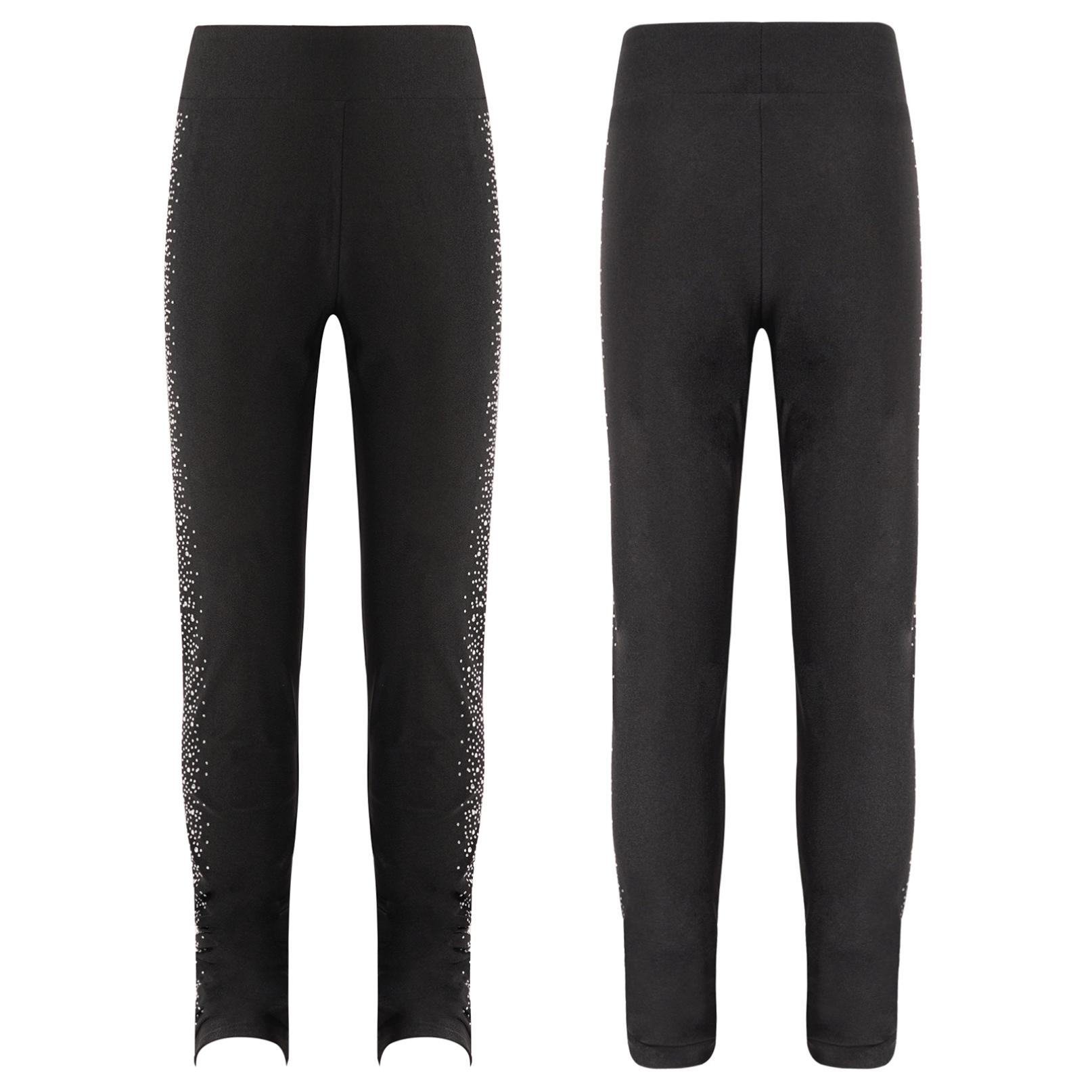 

Штани для фігурного катання Одяг для тренувань дівчат із блискучими стразами Дитячі легінси для катання на ковзанах 9-10 Years чорний