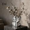 Minimalist Brush Storage Container Abstract Face Vase, Artistic Female Pen Holder, Makeup Vase Modern Decorative Centerpiece for Living Room