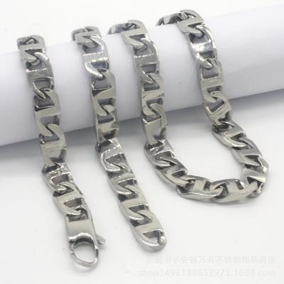 Street Dance Clavicle Without Pendant Necklace Titanium Steel Does Not Fade Men's Tide Ins Thick Chain Accessories Hip-hop