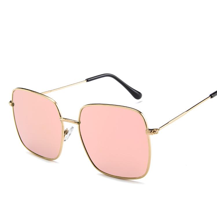 Vintage Oversized Square Sunglasses Women Fashion Metal Alloy Frame Retro Shades Female Sun Glasses Oculos Feminino