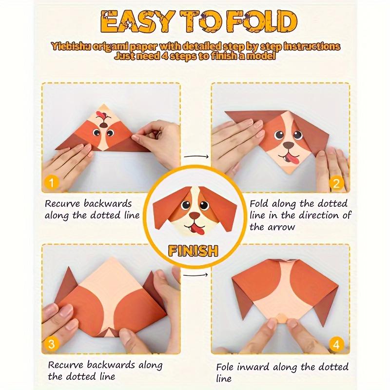 DIY Origami Sada 54 Barevných Papírů & Průvodce, STEM Umělecké Řemeslo pro Děti od 3 Let, Skvělý Dárek pro Domov & Vánoční Doplněk do Punčochy