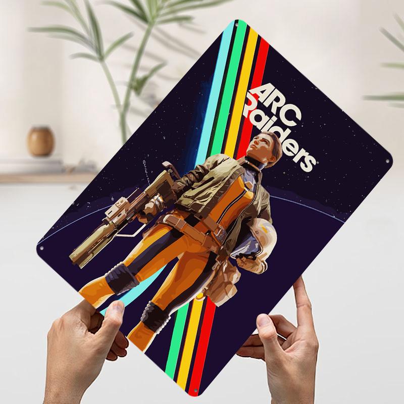 

Arc Raiders Game Metal Poster Customized Wall Art Retro Vintage Tinplate Signs for Room Decoration Garage Decorations Wand Deko 7.9x11.8In(20x30cm)