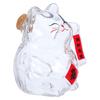 Clear Glass Cat Shape Saving Jar Lucky Cat Gold Bean Container Lucky Cat Piggy Bank  Gift Giving