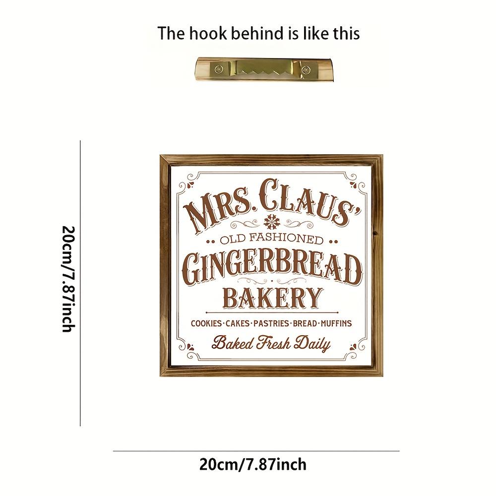 

Mrs. Claus Gingerbread Bread Wood Wall Sign-Country Farmhouse Christmas Decoration, Vintage Kitchen Art, Classic Multi-Purpose