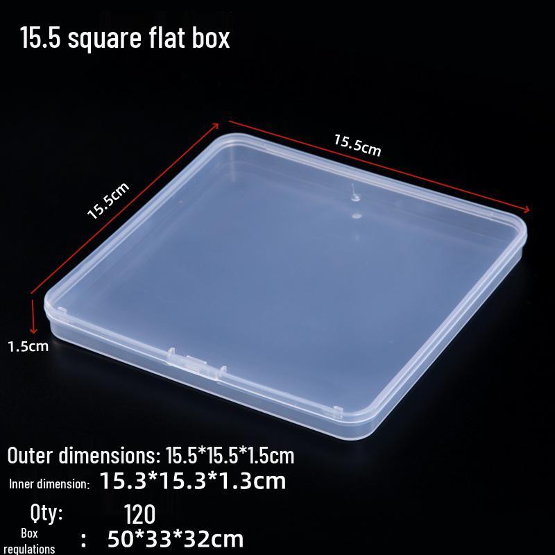 Rectangular Transparent PP Plastic Storage Box for Stationery, Cards, Hardware, Jewelry, and Fishing Gear