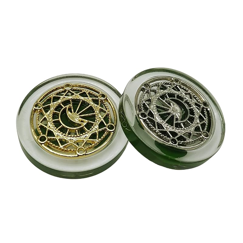 2Pcs Real Four Leaf Clover - Clover Stone Pocket Lucky Charm, Irish Blessing Good Luck Gift for Friends, Family (Transparent)