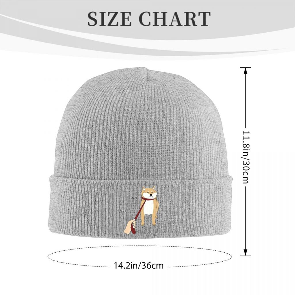 Tier Shiba Inu Hunde Warme Strickmütze Winter Strickmütze Mütze Beanie Hip Hop Caps für Unisex