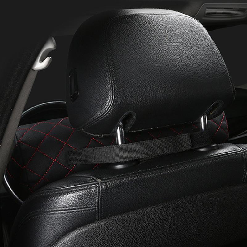 1/2 szt. Skóra imitująca skórę Poduszka pod kark do samochodu Wypełnienie bawełną jedwabną z wyściełanym pokrowcem antyroztoczowym Podpora zagłówka w kształcie okrągłego wałka do samochodu