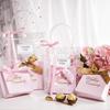 10Pcs Wedding Distributions Bags Transparent Packing Box With Handle Pvc Tote Bag Baby Shower Holiday Present For Guest