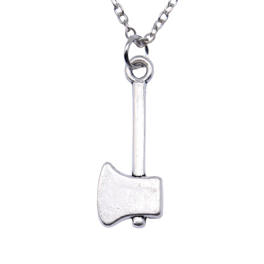 Hammered Horseshoe Pendant Necklace Western Cowboy Lucky Charm 40cm Short Chain